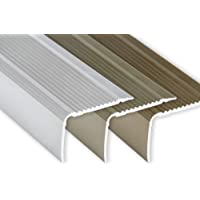 Toolerando Perfil para canto de escalera - 90 cm- forma en L- 30 x 20 mm- montaje adhesivo- bronce